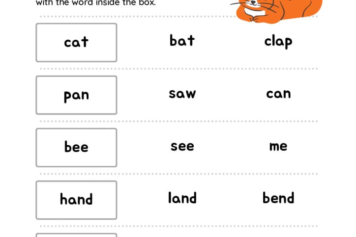thumbnail of Rhyming Words reception english Worksheet